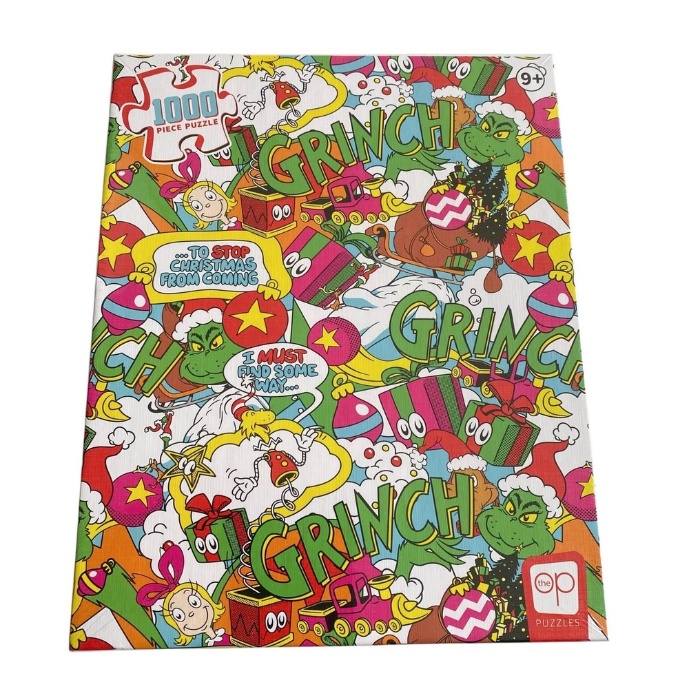 USAopoly Poppin The Grinch Dr. Seuss 1000 Pieces Puzzle NEW